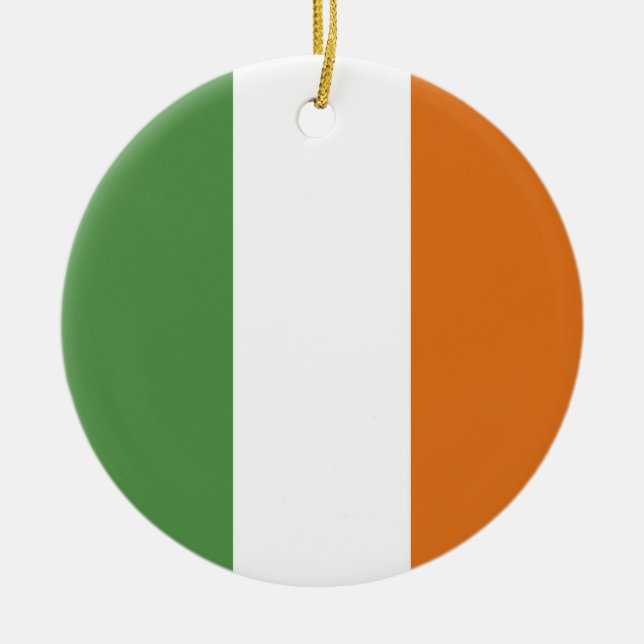Adorno De Cerámica Bandera de Irlanda (Frente)