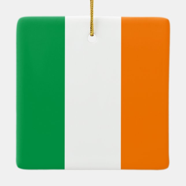 Adorno De Cerámica Bandera de Irlanda (irlandesa) (Reverso)