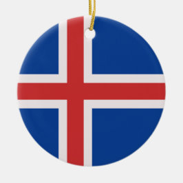 Adorno De Cerámica Bandera de Islandia