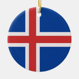 Adorno De Cerámica Bandera de Islandia