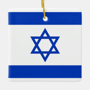 Adorno De Cerámica Bandera de Israel