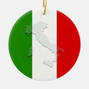 Adorno De Cerámica Bandera de Italia