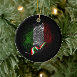 Adorno De Cerámica Bandera de Italia