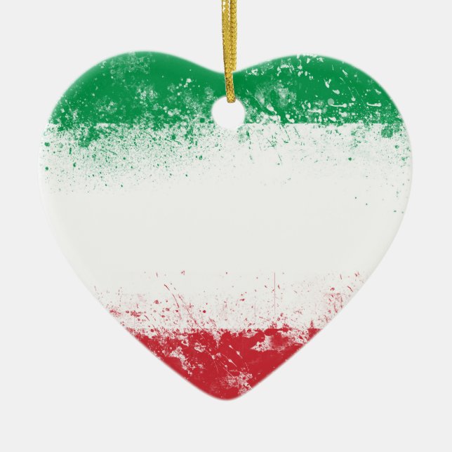 Adorno De Cerámica Bandera de Italia (Frente)