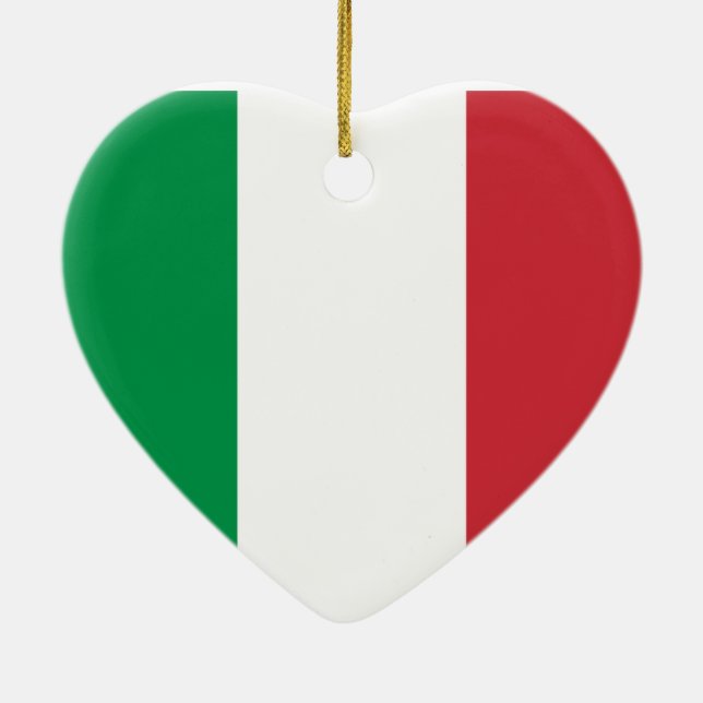 Adorno De Cerámica Bandera de Italia (Atrás)
