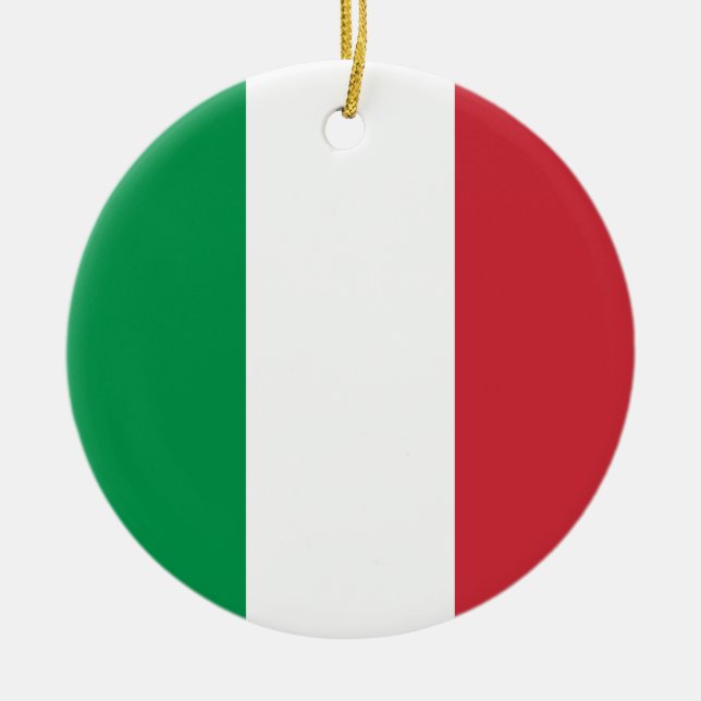 Adorno De Cerámica Bandera de Italia (Frente)