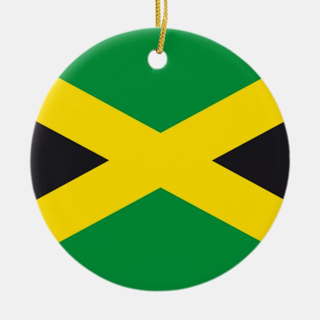Adorno De Cerámica Bandera de Jamaica (Frente)