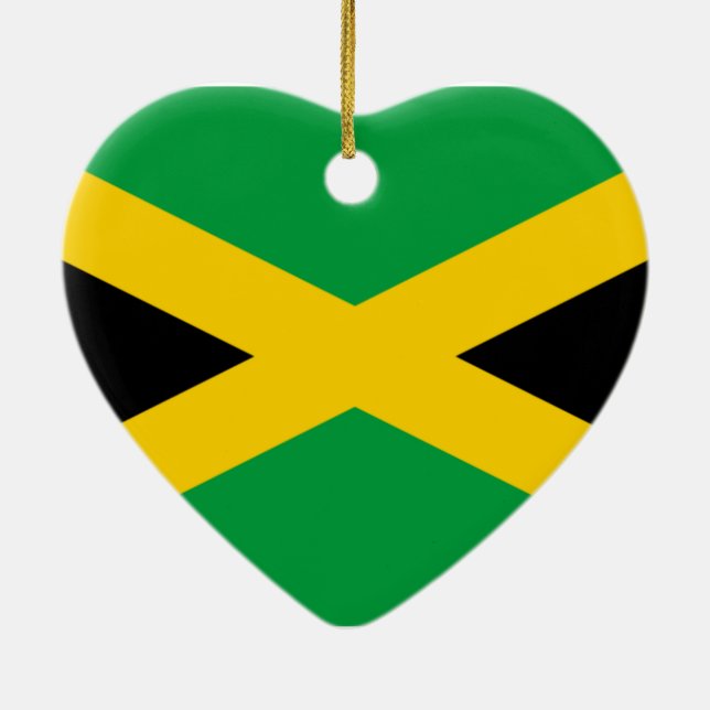 Adorno De Cerámica Bandera de Jamaica (Atrás)