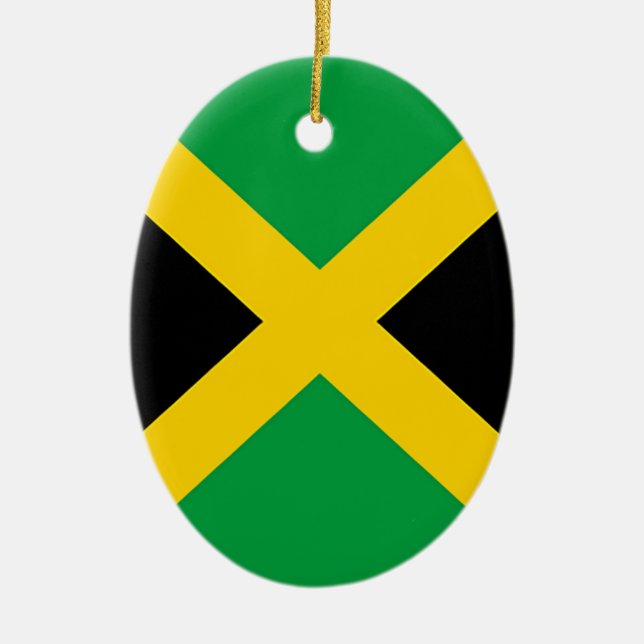 Adorno De Cerámica Bandera de Jamaica (Frente)