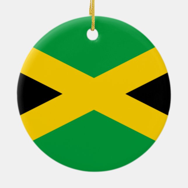 Adorno De Cerámica Bandera de Jamaica (Atrás)