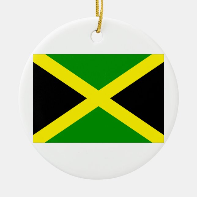 Adorno De Cerámica Bandera de Jamaica (Frente)