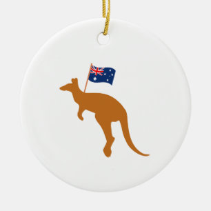 Adorno De Cerámica bandera de kangaroo australia