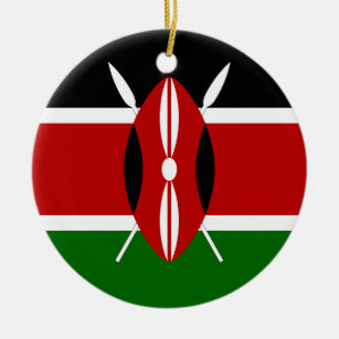 Adorno De Cerámica Bandera de Kenia