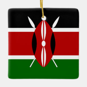 Adorno De Cerámica Bandera de Kenia (keniana)