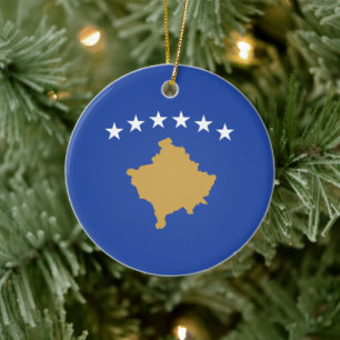 Adorno De Cerámica Bandera de Kosovo