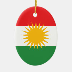 Adorno De Cerámica Bandera de Kurdistán
