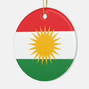 Adorno De Cerámica Bandera de Kurdistán