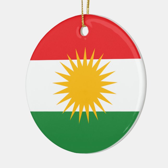 Adorno De Cerámica Bandera de Kurdistán (Izquierda)
