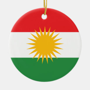 Adorno De Cerámica Bandera de Kurdistán