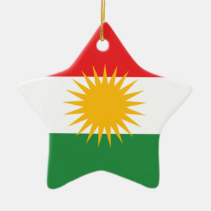 Adorno De Cerámica Bandera de Kurdistán