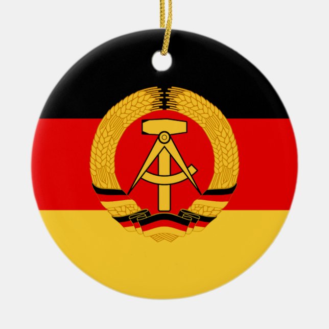 Adorno De Cerámica Bandera de la Alemania Oriental (Frente)