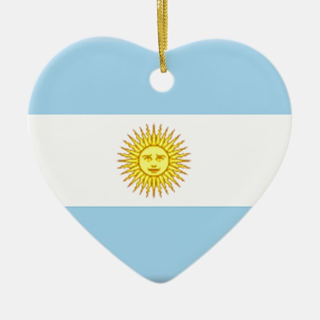 Adorno De Cerámica Bandera de la Argentina (Frente)