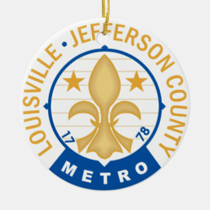 Adorno De Cerámica Bandera de la ciudad de Louisville