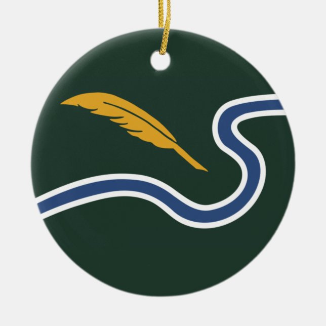 Adorno De Cerámica Bandera de la ciudad de Northampton (Massachusetts (Frente)