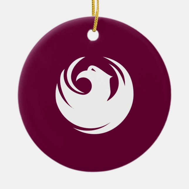 Adorno De Cerámica Bandera de la ciudad de Phoenix (Arizona) (Frente)