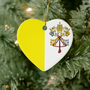 Adorno De Cerámica Bandera de la Ciudad del Vaticano