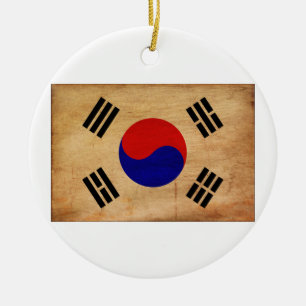 Adorno De Cerámica Bandera de la Corea del Sur