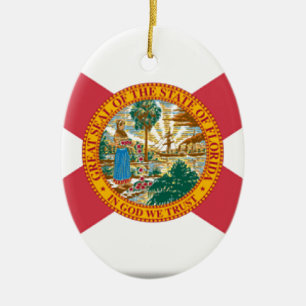 Adorno De Cerámica Bandera de la Florida