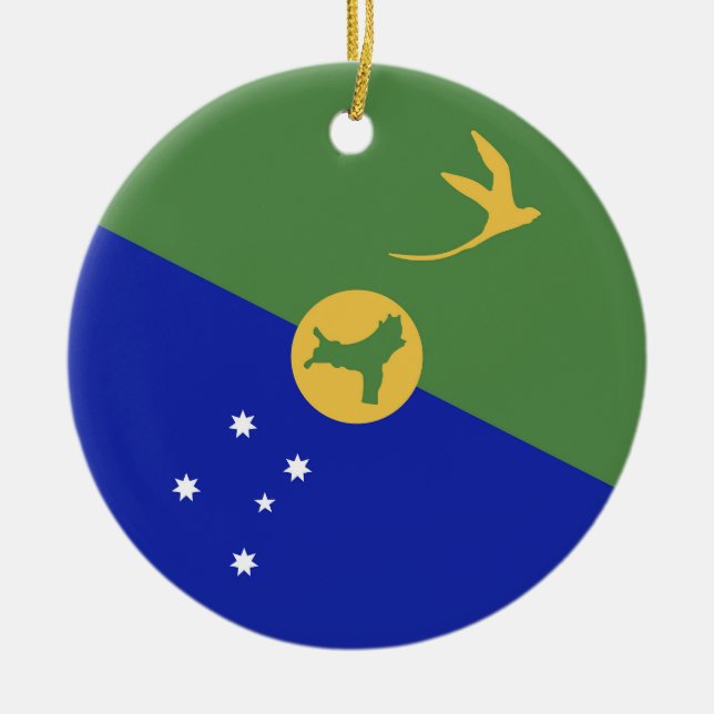 Adorno De Cerámica Bandera de la isla de los navidades (Frente)