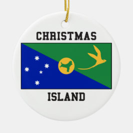 Adorno De Cerámica Bandera de la Isla de Navidad