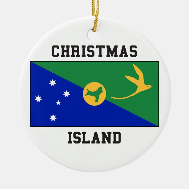 Adorno De Cerámica Bandera de la Isla de Navidad (Frente)