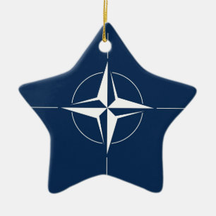 Adorno De Cerámica Bandera de la OTAN