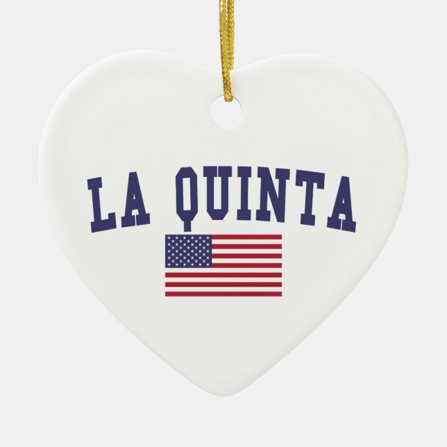 Adorno De Cerámica Bandera de La Quinta US (Frente)