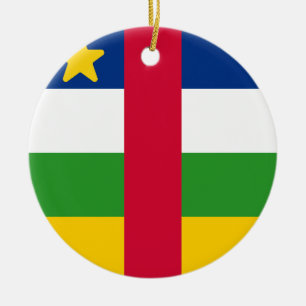 Adorno De Cerámica Bandera de la República Centroafricana