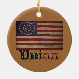 Adorno De Cerámica Bandera de la Unión de la Guerra Civil ✨ historia 