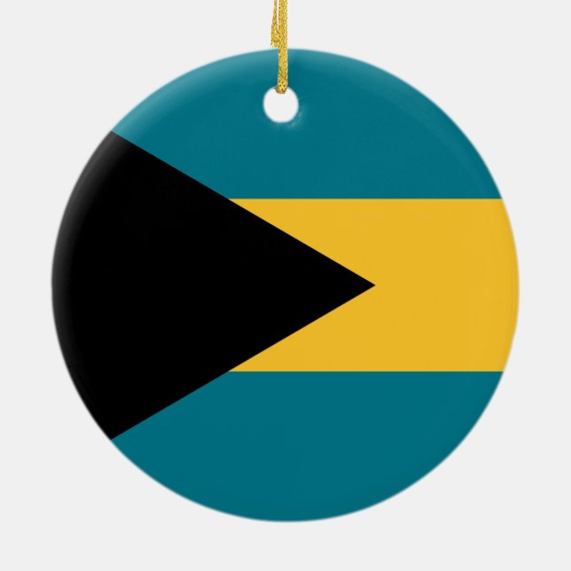 Adorno De Cerámica Bandera de las Bahamas (Atrás)