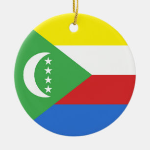 Adorno De Cerámica Bandera de las Comoras