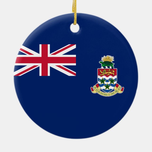 Adorno De Cerámica Bandera de las Islas Caimán (Atrás)