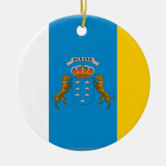Adorno De Cerámica Bandera de las islas Canarias (España)