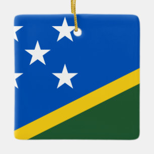 Adorno De Cerámica Bandera de las Islas Salomón