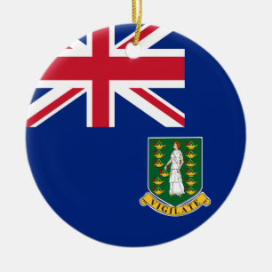 Adorno De Cerámica Bandera de las Islas Vírgenes Británicas