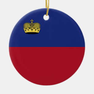 Adorno De Cerámica Bandera de Liechtenstein