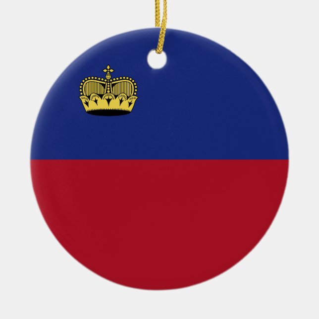 Adorno De Cerámica Bandera de Liechtenstein (Frente)