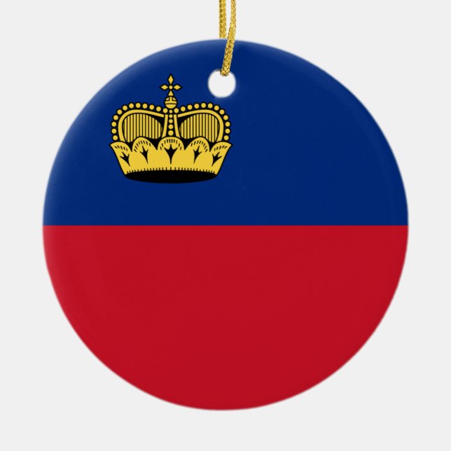 Adorno De Cerámica Bandera de Liechtenstein (Frente)