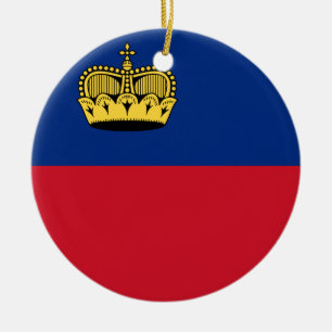 Adorno De Cerámica Bandera de Liechtenstein