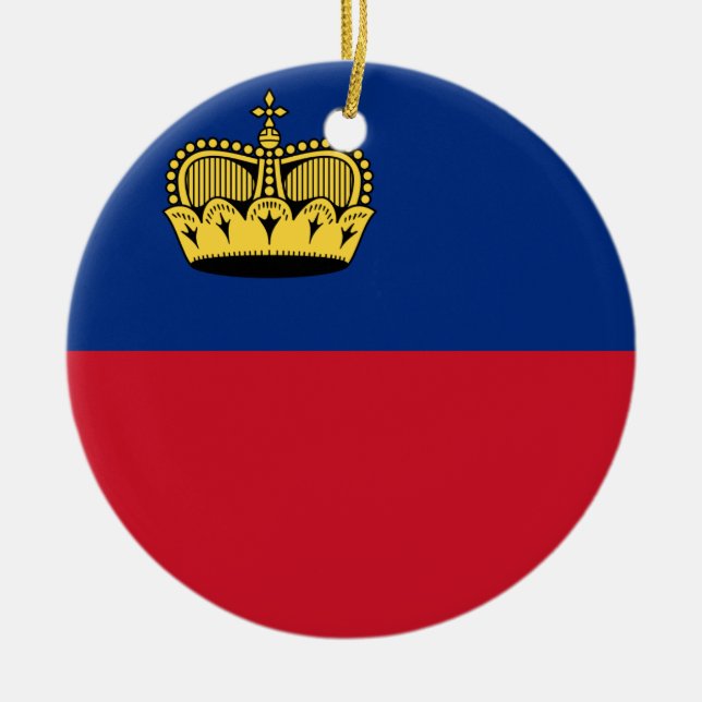 Adorno De Cerámica Bandera de Liechtenstein (Frente)